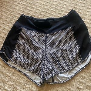 Lululemon Athletica Black and White Athletic Shorts